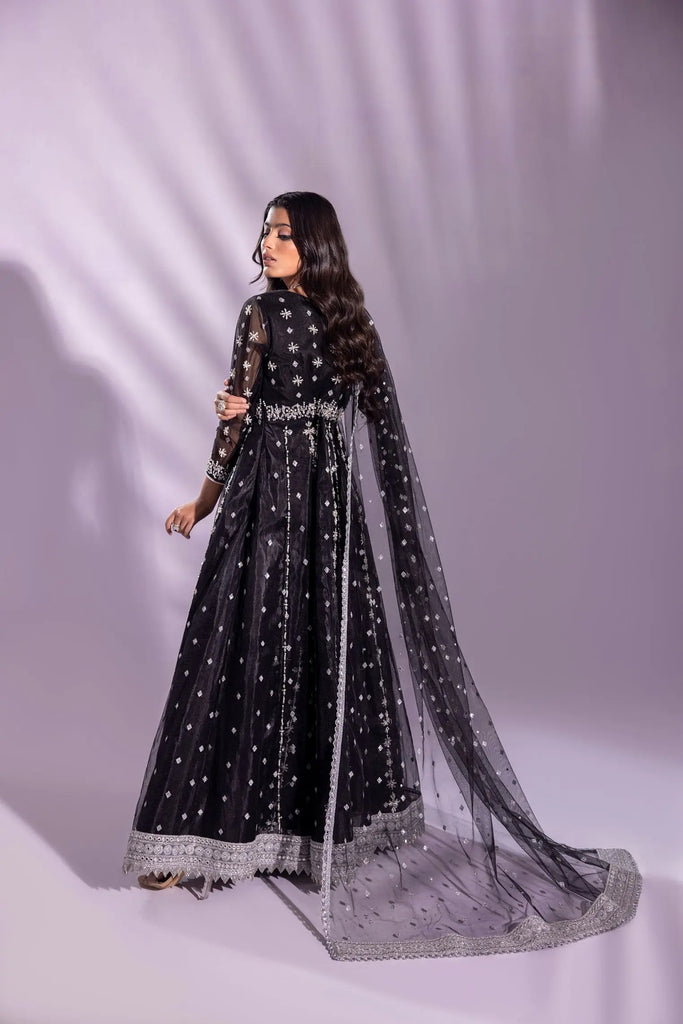 Embroidery - Luxury Pishwas in black - Midnight Spark - Maan Mehran